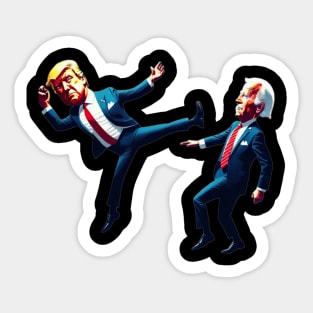 Trump kick Sticker